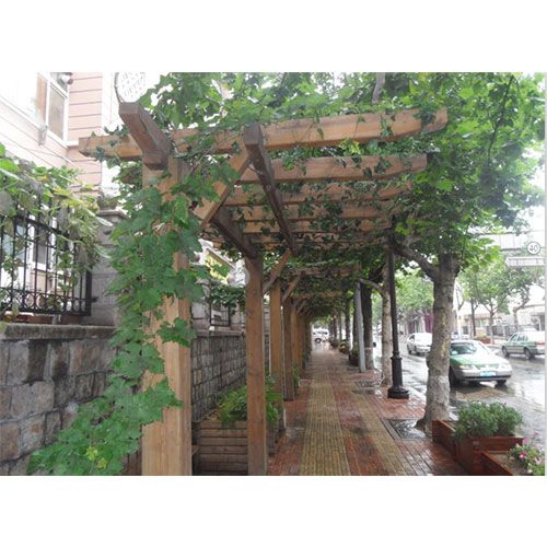 林曌轩樟子松防腐木廊架 融合自然美学与坚固品质的景观设计